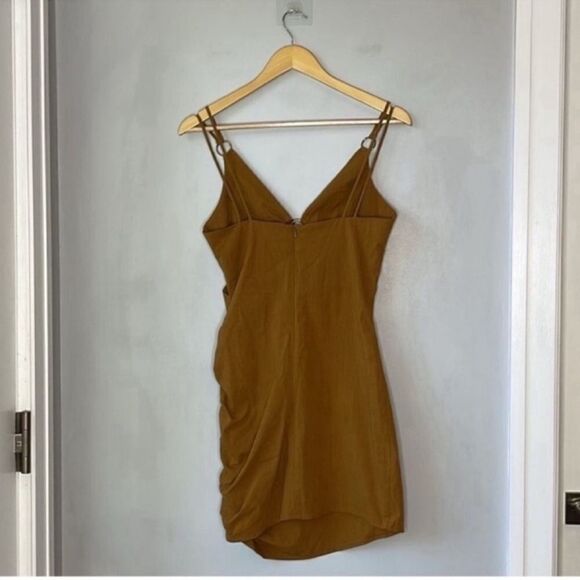 NWT Zara Cut Out Ruched Mini Dress - Picture 7 of 9